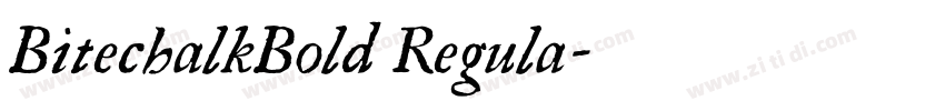 BitechalkBold Regula字体转换